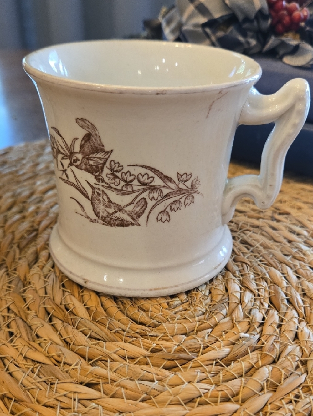Antique Ironstone Shaving Mug